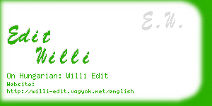 edit willi business card
